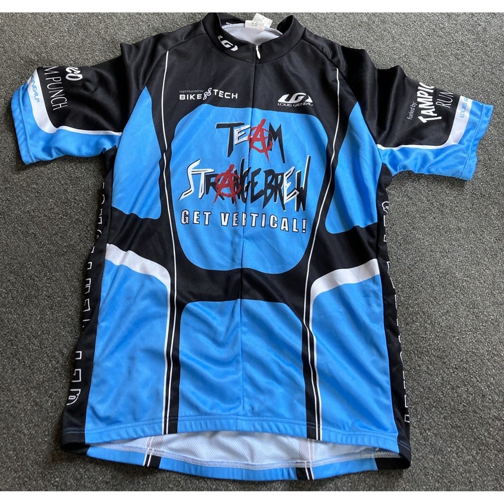 Louis Garneau Women's Short Sleeve Cycling Jersey Shirt Athletic Blue TG/XL